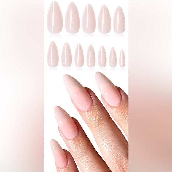 120 PCS Nude Almond Press-On Nails | 5 Packs Nude Nails Natural Looking Nails - Picture 3 of 6